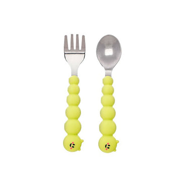 melii-silicone-caterpillar-spoon-fork-set